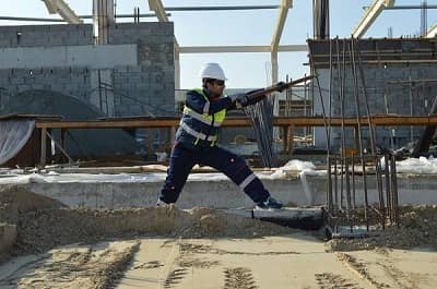 iron worker pulling something